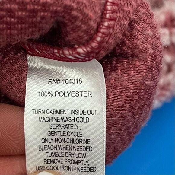 DEREK HEART Faux Sherpa Cropped Quarter Zip Top in Pink Size Small NEW - Picture 12 of 13